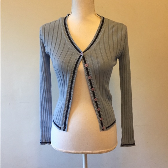 Guess Sweaters - Guess cardigan Sweater baby blue button up small